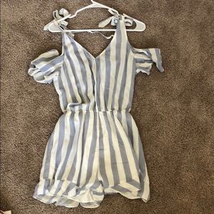 American Eagle Striped Romper